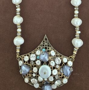 Borbonese Vintage Costume Short Beaded Necklace